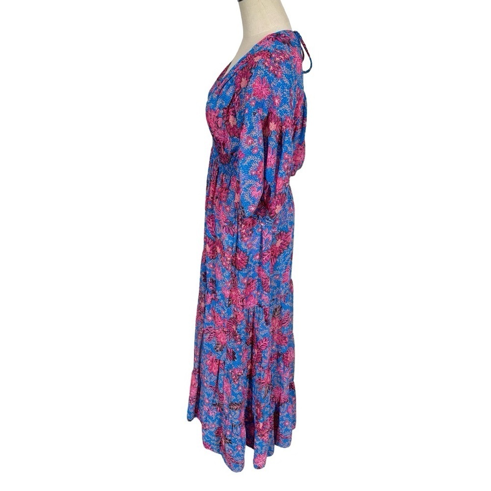MISA Los Angeles Pippa Floral Tiered Maxi Dress Open Back in Night Blooms - Picture 10 of 16
